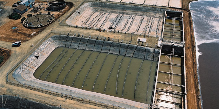 Aerial view of a Biolac® Aerated Lagoon System 