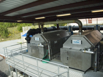 Rotomesh® PF Rotary Drum Fine Screen units at an installation