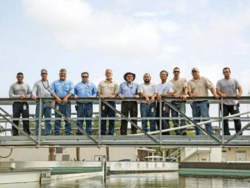 The team at the Loxahatchee River Environmental Control District Wastewater Treatment Facility includes, from left, Deveyand Dave, Jason Argraves, Waldo Cruz, Tom Cavanaugh, Dan Leucht, Tom Vaughn, Billy Slavik II, Virgilio Manera, Anthony Campbell, Anthony Nicoletto and Brandon Collins.